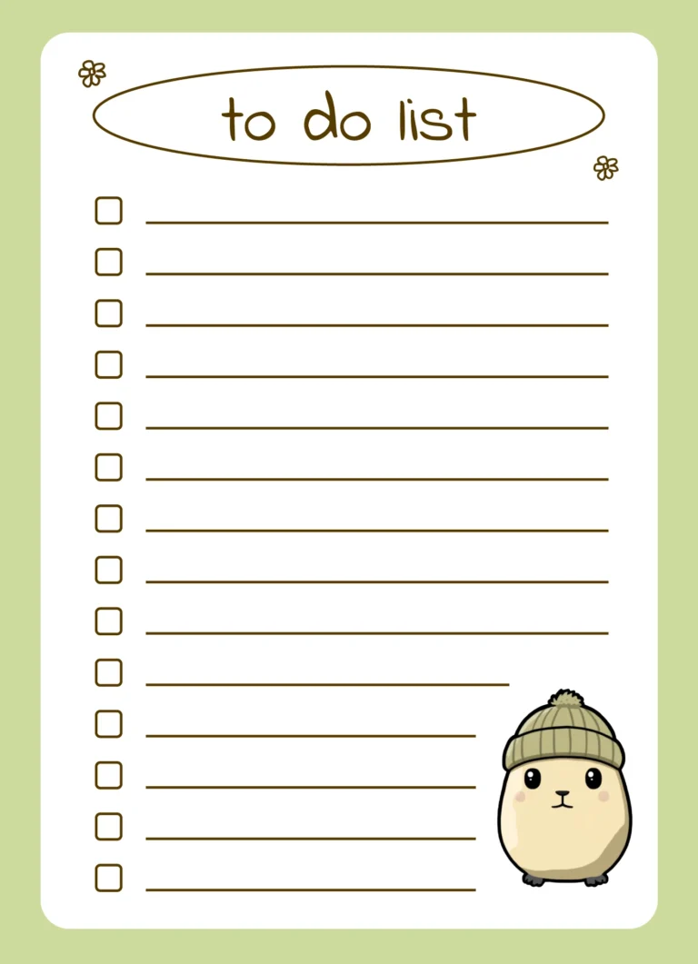 To Do List Template Girly - cute to do list free google docs template
