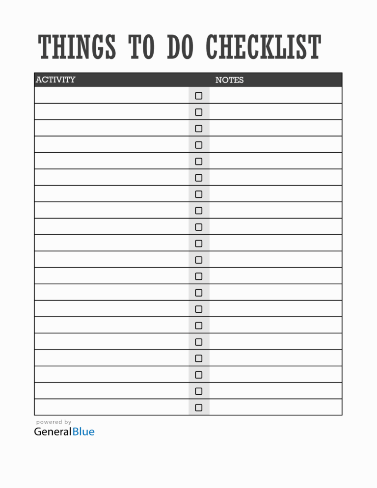To Do List Template With Check Box - tty21tx84