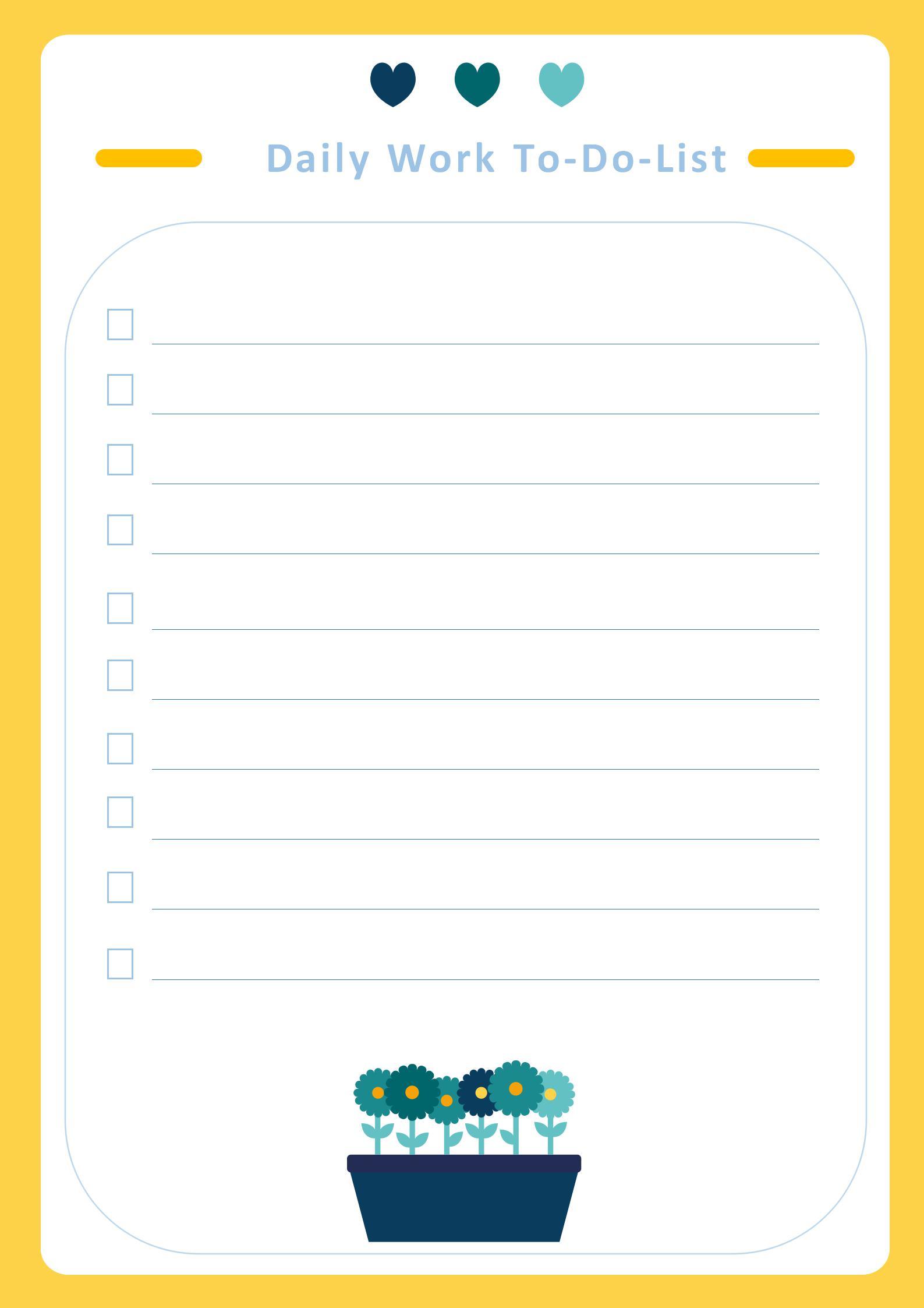 To Do List Template Word Printable - Dailywork To do list docx word f031f48c