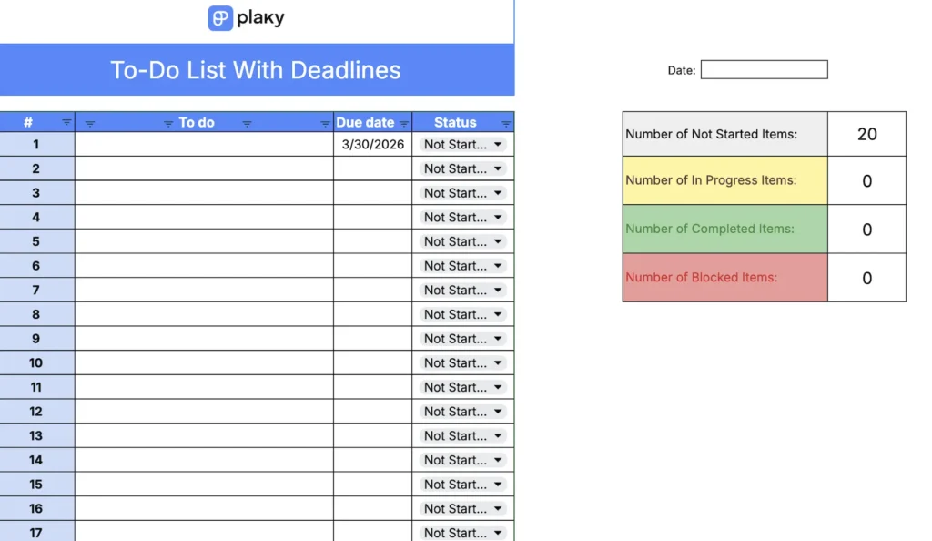 to do list templates
