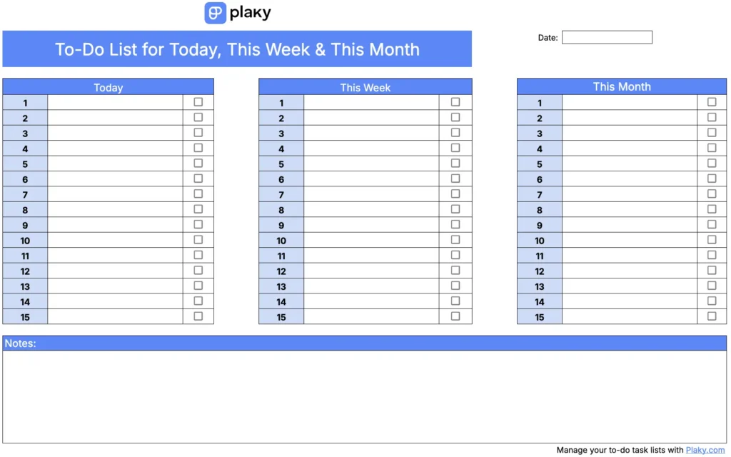 to do list templates