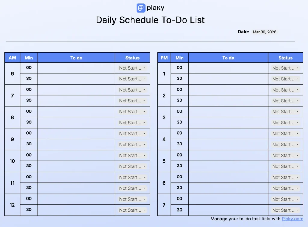 to do list templates