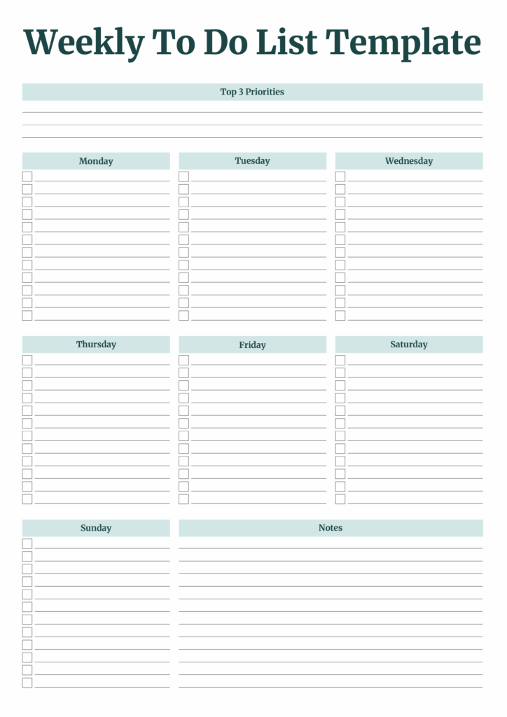 to do list templates