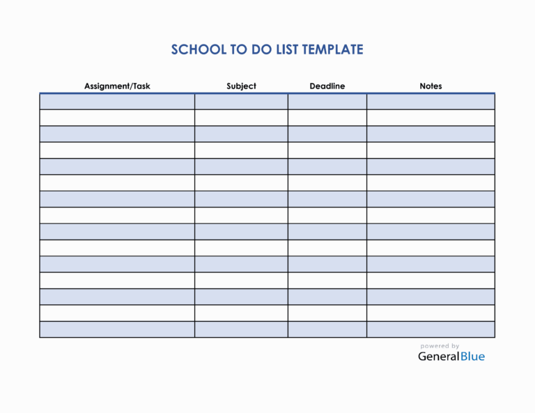To Do List With Deadlines Template - tp6y85p9b