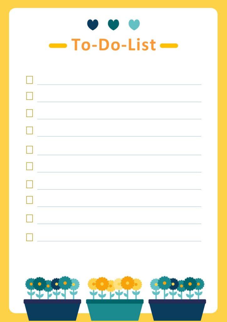 To Do List Word Template Free - yellow to do list docx word lists 1001e818