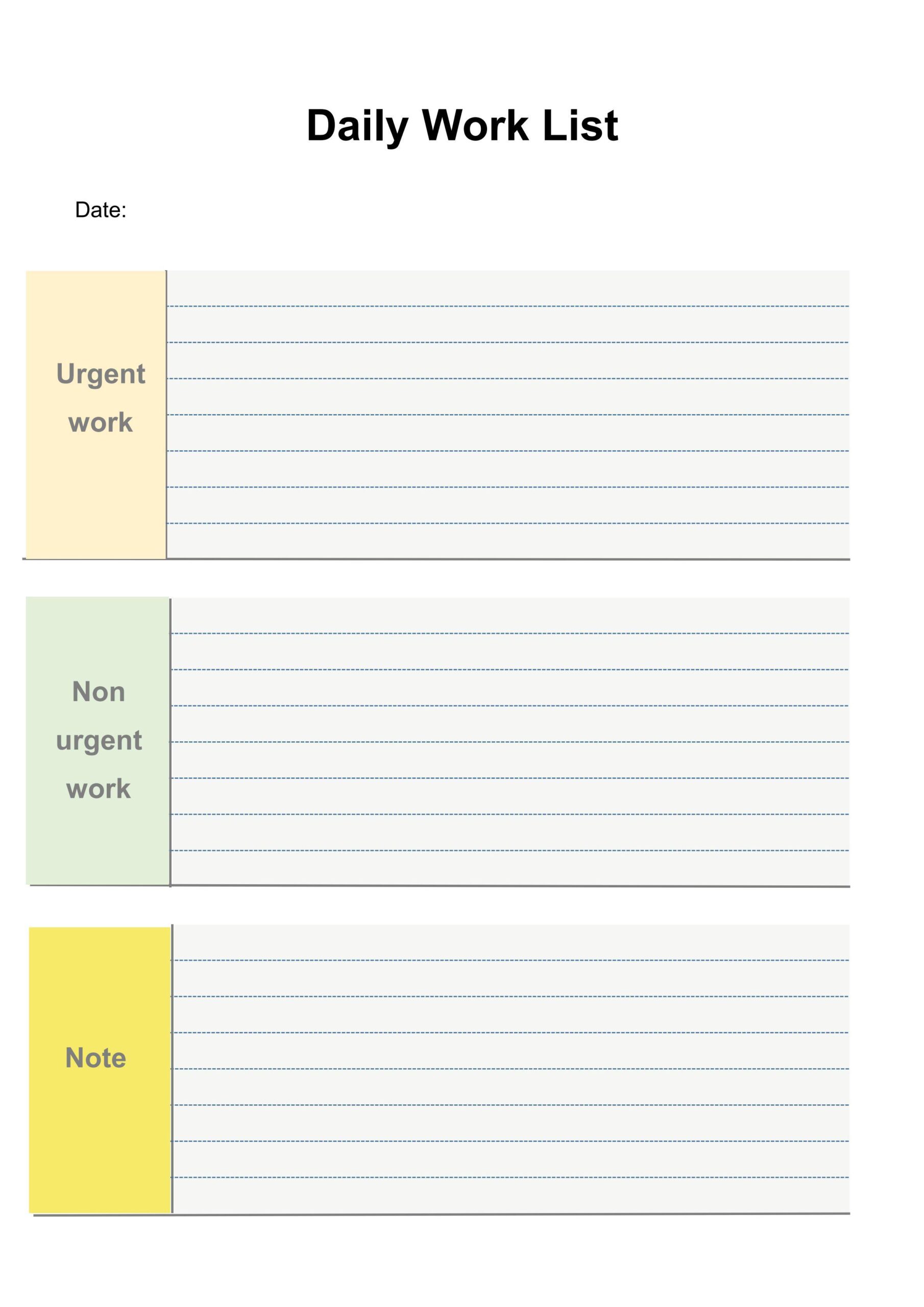 To Do Work List Template - Daily Work List pdf pdf 2a9797e5