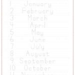 Tracing Months Of The Year - Children tracing page months of the year | Premium Vector