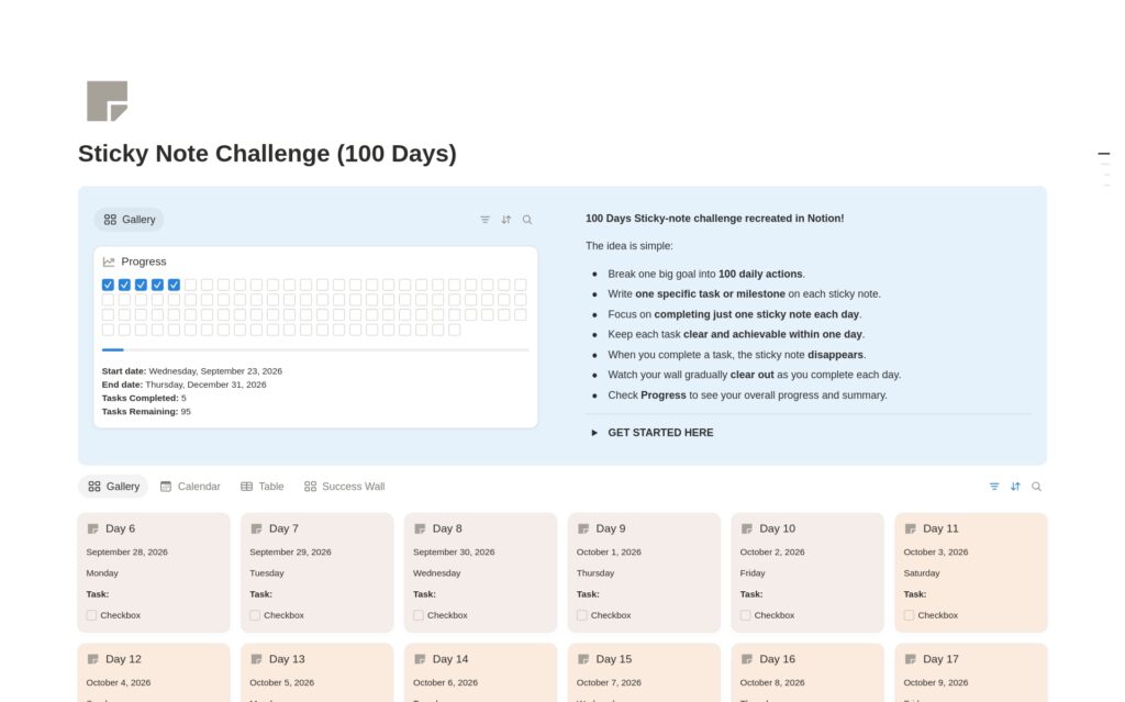 tracker monthly checklist