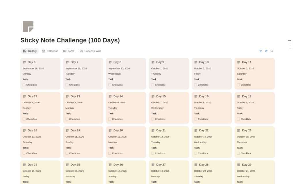 tracker monthly checklist