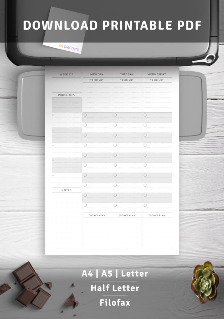 two page weekly to do list original