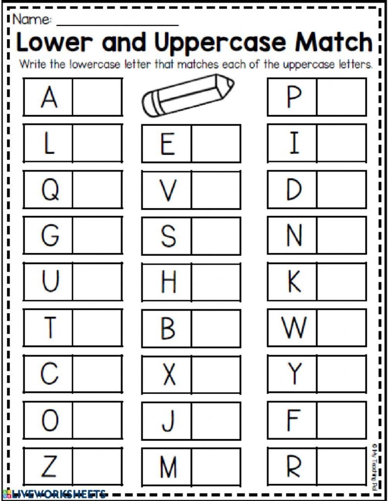 Upper And Lowercase Matching Worksheets – Lower and Uppercase Match worksheet – Worksheets Library Upper And Lowercase Matching Worksheets - Lower and Uppercase Match worksheet - Worksheets Library