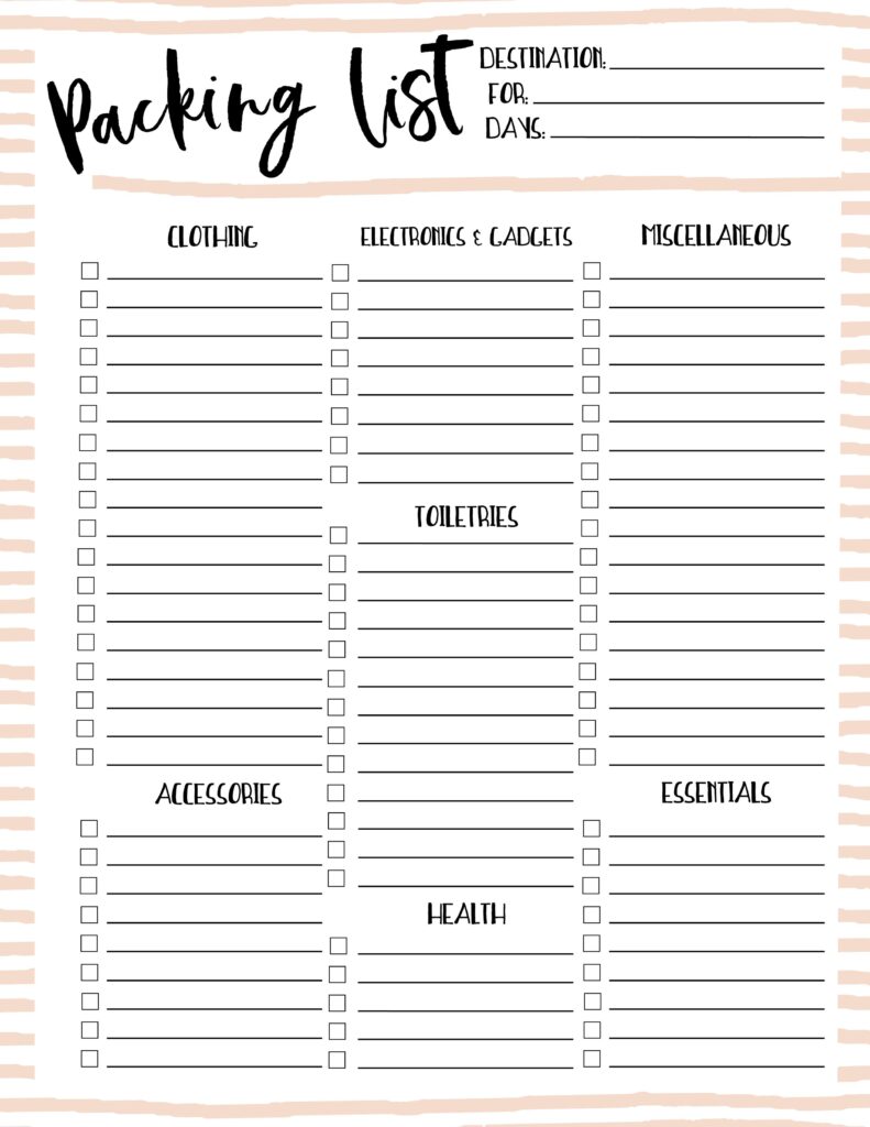 Vacation To Do List Template - printable vacation list