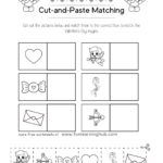 Valentines Cut And Paste Printables - Valentine's Day Cut and Paste Worksheet B&W - Fun Learning Hub