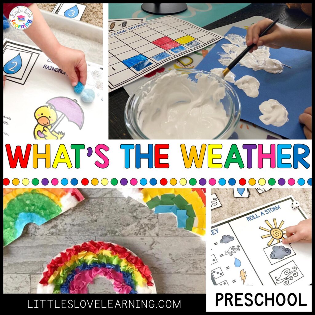 Weather Math Activities For Preschoolers - PRESCHOOL WHAT'S THE WEATHER ACTIVITIES - Littles Love Learning