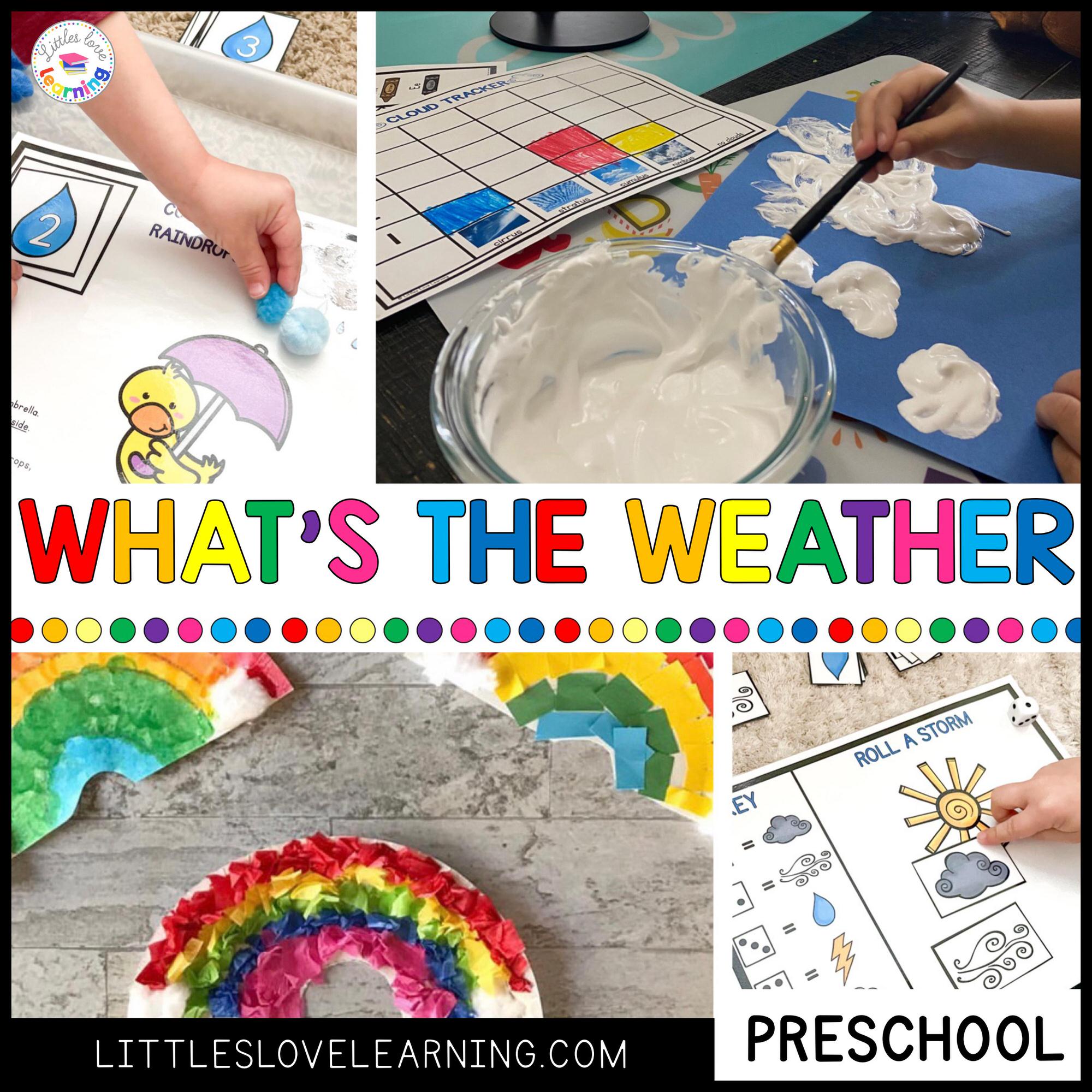 Weather Math Activities For Preschoolers - PRESCHOOL WHAT'S THE WEATHER ACTIVITIES - Littles Love Learning