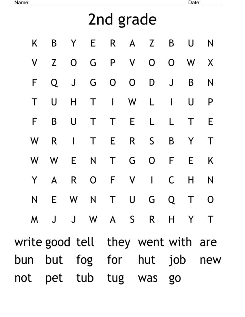 Word Search For 2nd Graders Printable – 2Nd Grade Word Search Free Printable – FREE Printable A-Z Word Search For 2nd Graders Printable - 2Nd Grade Word Search Free Printable - FREE Printable A-Z