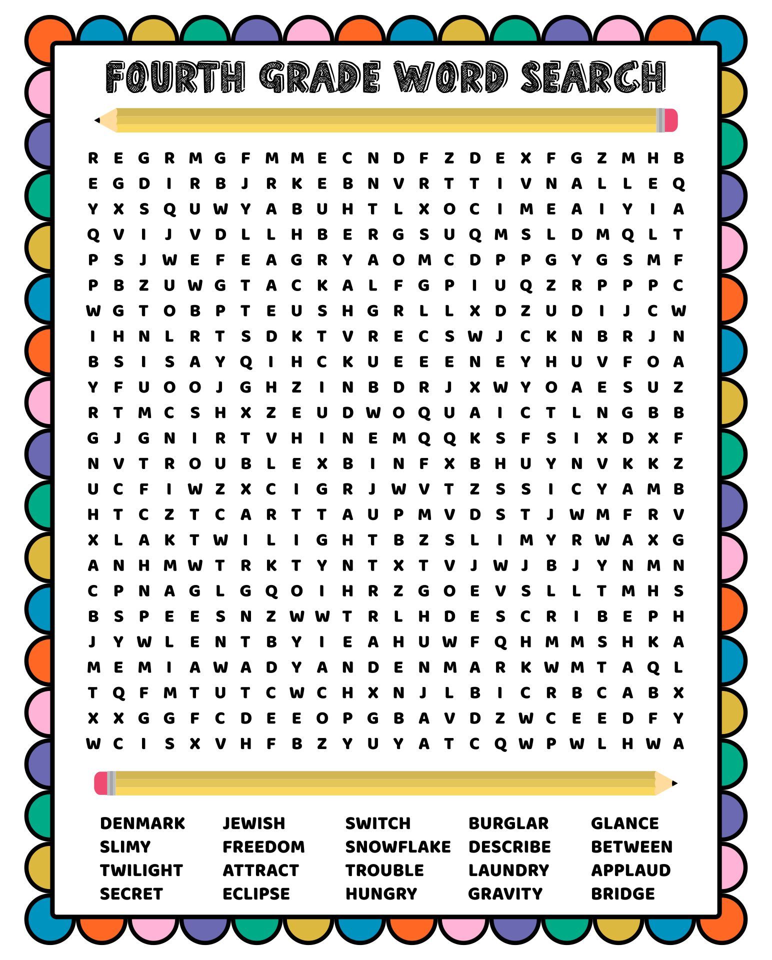 Word Search For 4th Graders Printable - 4Th Grade Word Search Printable Free - Printable New Year Banners
