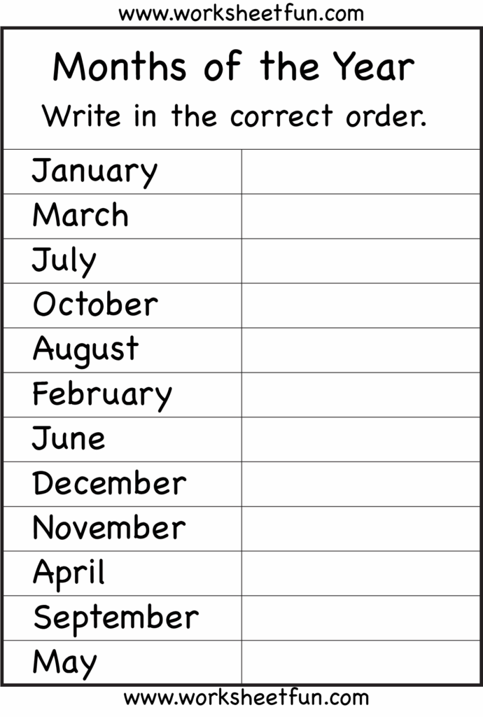 Worksheet On Months Of The Year – Months of the Year – 1 Worksheet / FREE Printable Worksheets – Worksheetfun Worksheet On Months Of The Year - Months of the Year – 1 Worksheet / FREE Printable Worksheets – Worksheetfun
