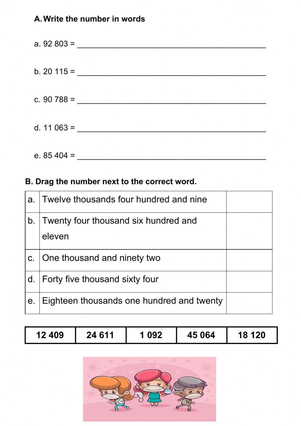 Worksheets On Writing Numbers In Words - Write the number and words worksheet - Worksheets Library