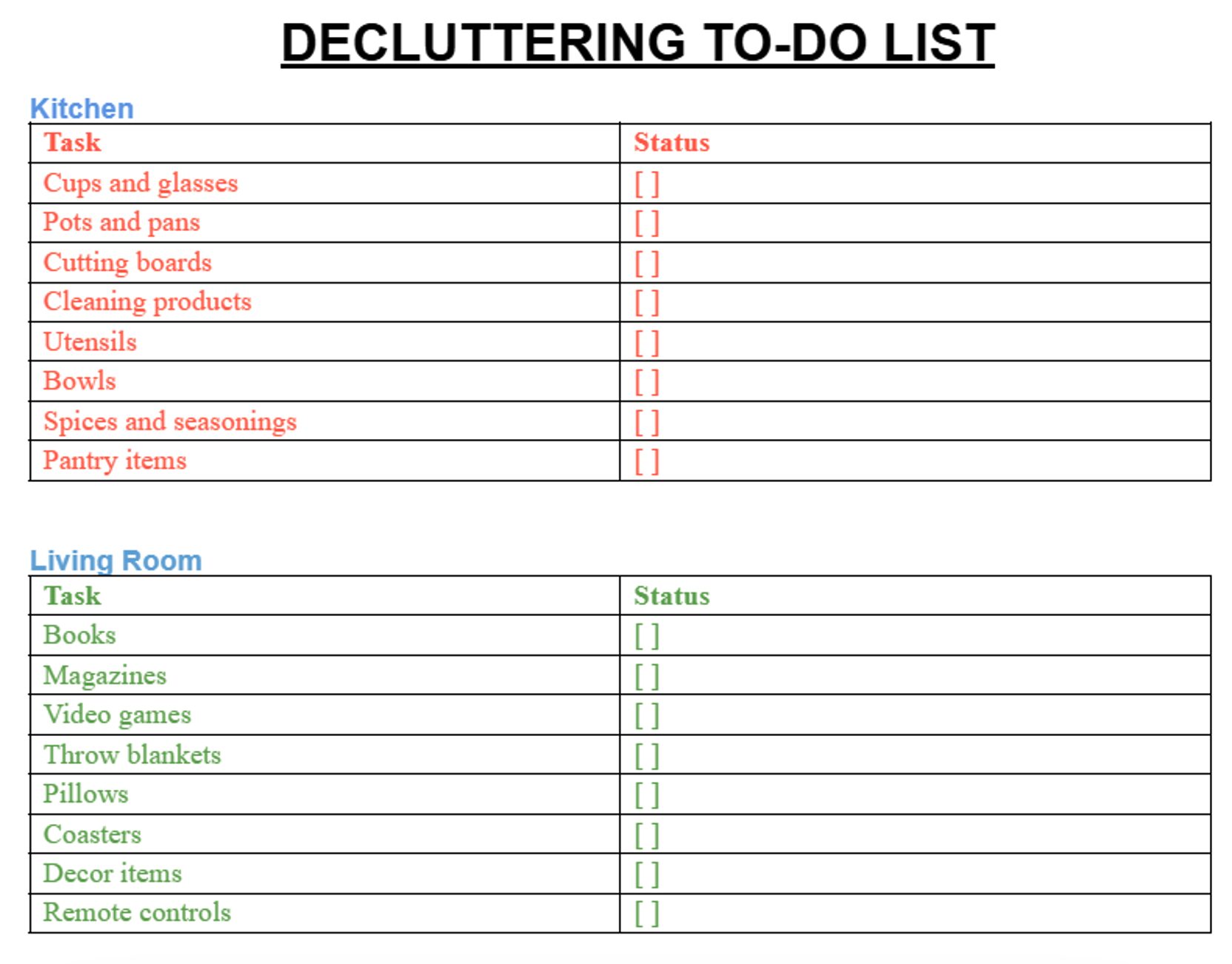 Yearly To Do List Template - to do list template