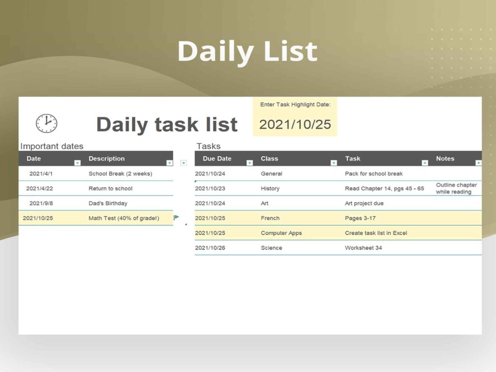 yellow daily task list xlsx excel study tool 05830a8e yellow daily task list xlsx excel study tool 05830a8e
