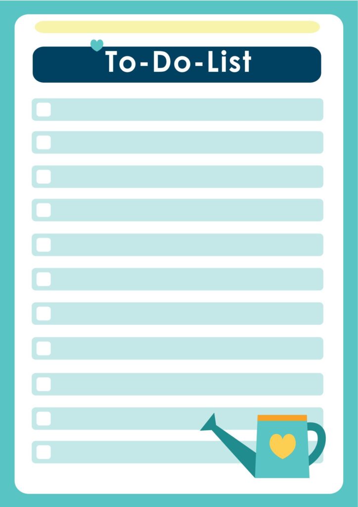 Yellow Green To do list docx word 07f2b814