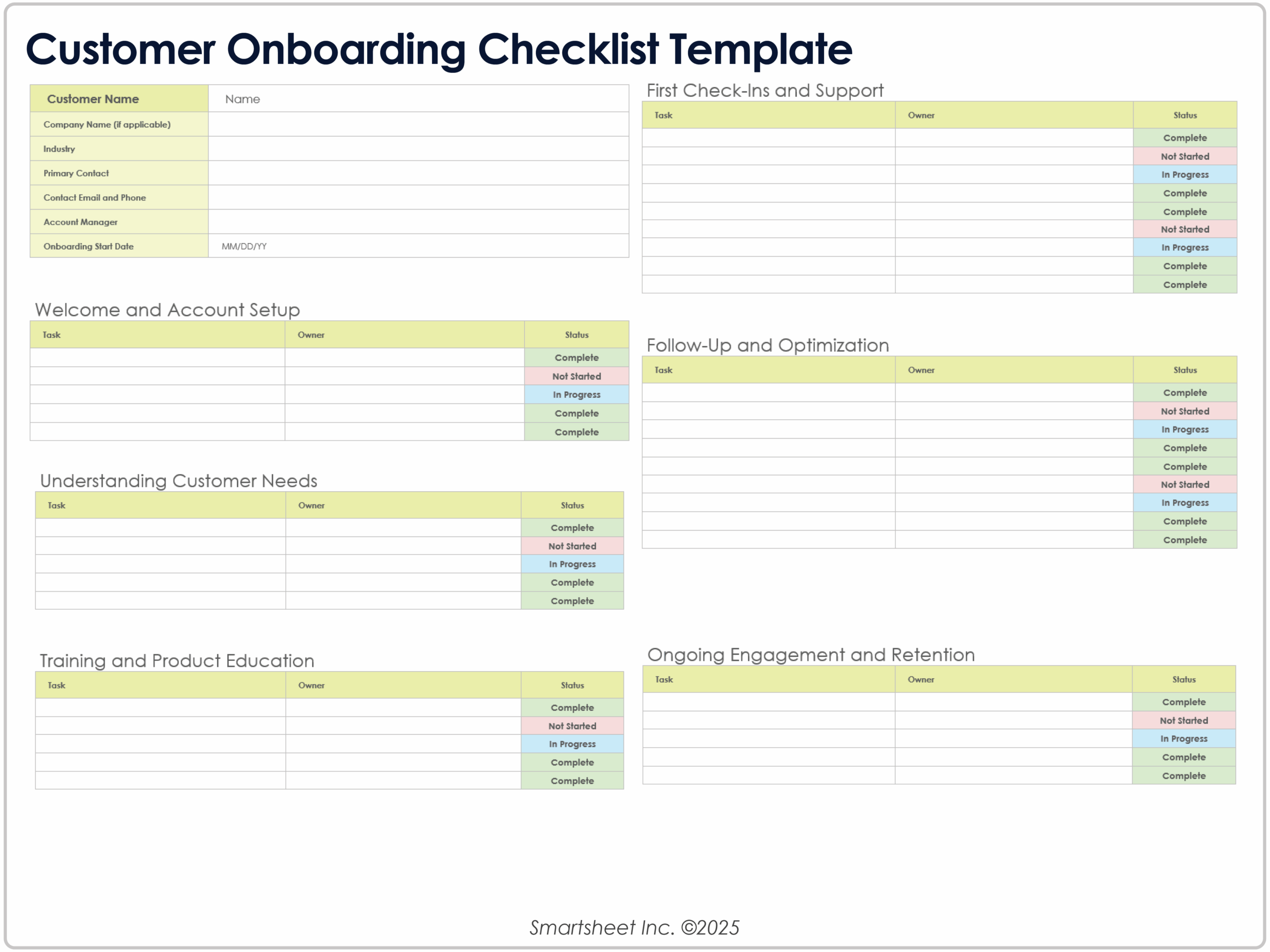 Yes Or No Checklist Template - free onboarding checklists and templates